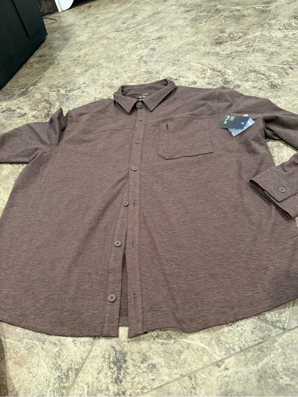 🍕Men's Luxury soft cozy Casual Button-Up Shirt - Brown